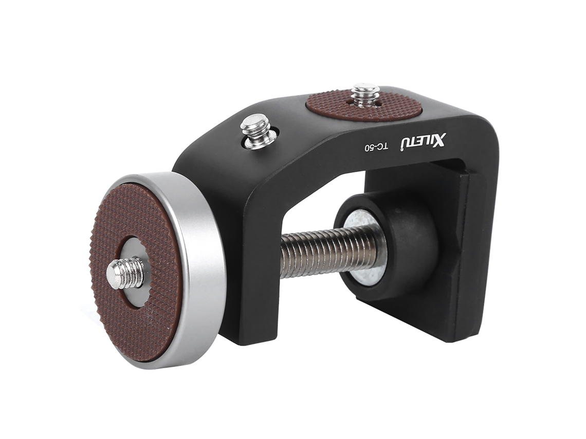 Xiletu Tc 50 Black Aluminium Alloy Universal 1/4 Inch Screw Interface C Clamp Photography Stable Clip For Photographic Equipment LAXISCREED