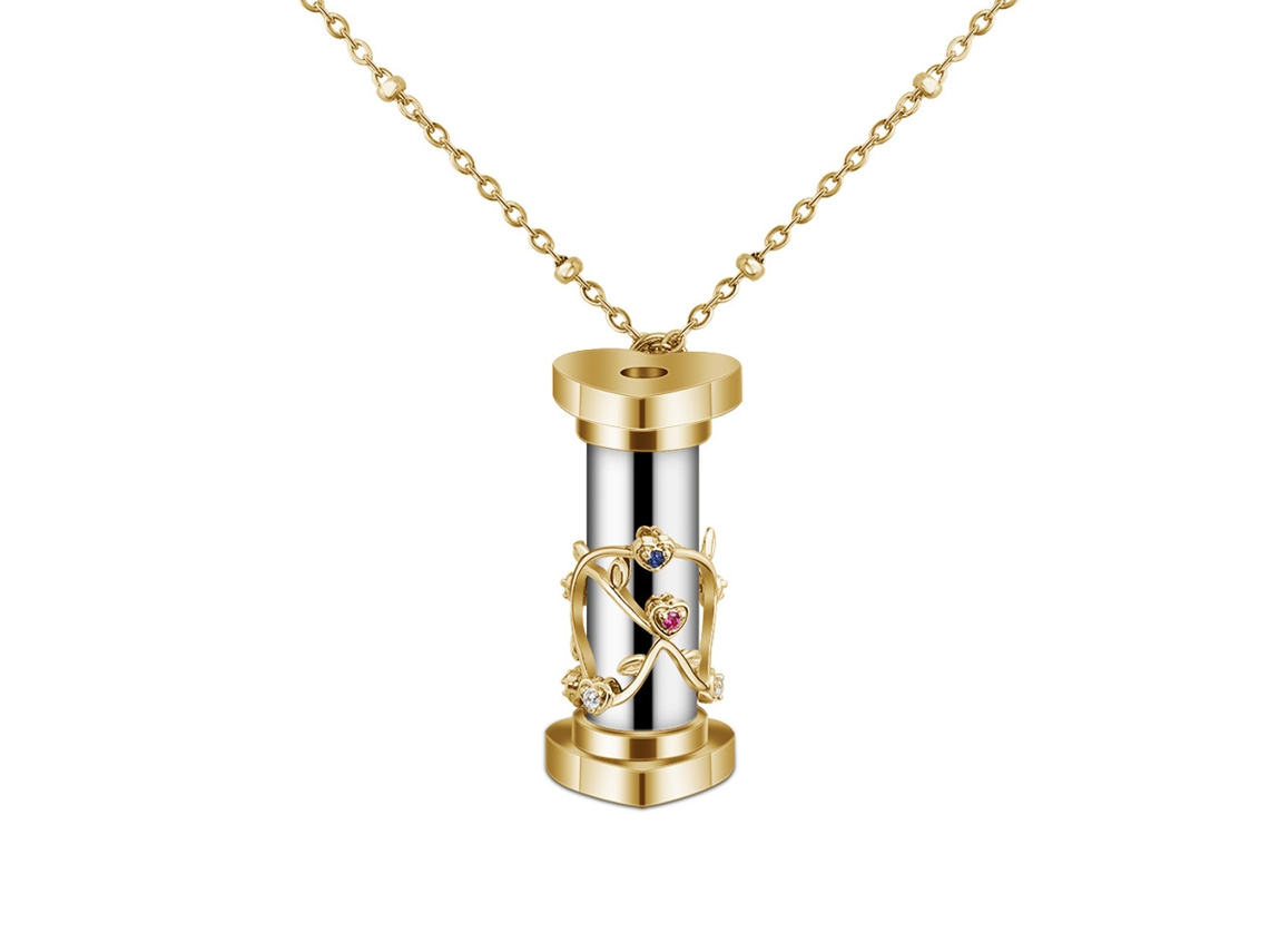 Mali colar Caleidoscópio Mini Ouro Bronze Pendente Infantil Presente Brincadeira Criativa