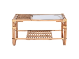 Mesa de Centro ALEXANDRA HOUSE LIVING, madeira de mangueira cor creme, 115x55x45cm