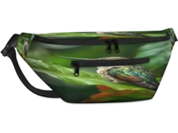 Bolsa de Ombro Unissex com Estampa Folhas Tropicais e Beija flores 38 X 25 9 19 Cm T Impermeável Design Pa
