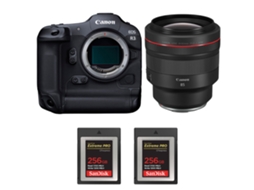 Eos R3 + Rf 85mm F/1.2 L Usm + 2 Sandisk 256gb Extreme Pro Cfexpress Type B + Ebook “20 Dicas para Fotos Que Impressionam” CANON