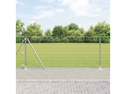 Vidaxl Cerca Euro Para Exterior Com Base De Concreto 10 X 0,8 M Malha
