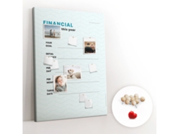 Painel De Cortiça Para Parede Planeador Financeiro Para O Escritório Espelharte (100x140 Cm)
