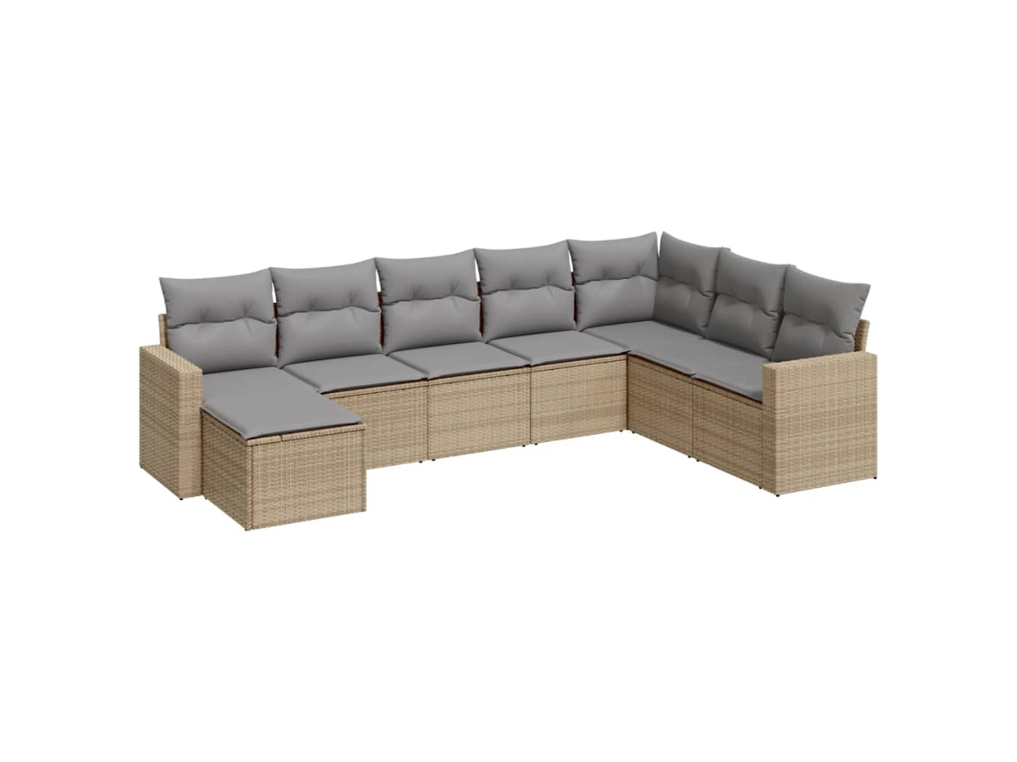 Garden Sofa Set, Garden Sofa Sets Vidaxl Bege Rattan / Vime (n/a)