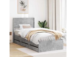 Vidaxl Estrutura De Cama Com Armazenamento E Cabeceira 90 X 200 Cm