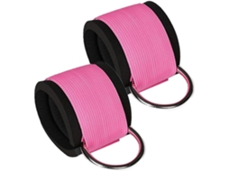 Leggings Rosa Para Fitness, Com Fivela, Tiras Nos Tornozelos Treino E Suporte Fixo Fortalecimento Do Quadril