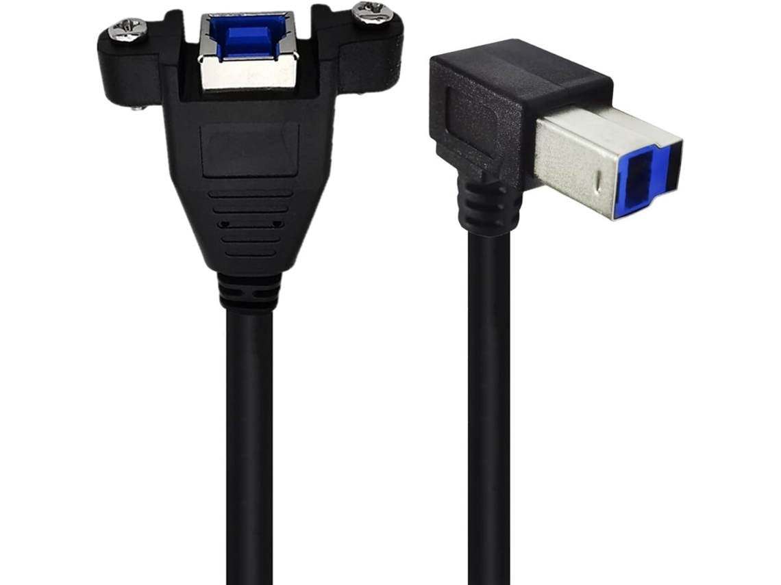 Cabo De Extensão Usb 90 Graus Para Impressoras, Monitores Disco