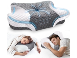 Almofadas Cervicais com Espuma Viscoelástica Almofadas Ortopédicas para Cama com Fronha Respirável YIZHOOD