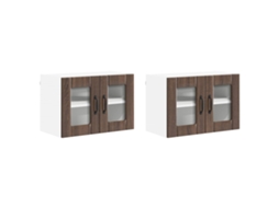 Conjunto de 2 armários de parede para cozinha com porta Carvalho Brown MAISON EXCLUSIVE