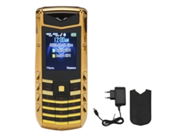 Telefone Celular V5 Pro 2g Desbloqueado Botões Grandes Alto Volume Para Idosos Bateria 1600mah Dual Sim Plugue Eu Ouro