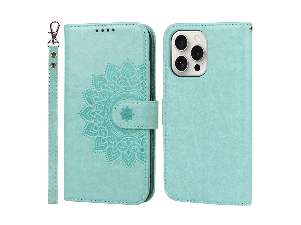 Capa Para Iphone 15 Pro Max Pele Sintética Magnética Verde