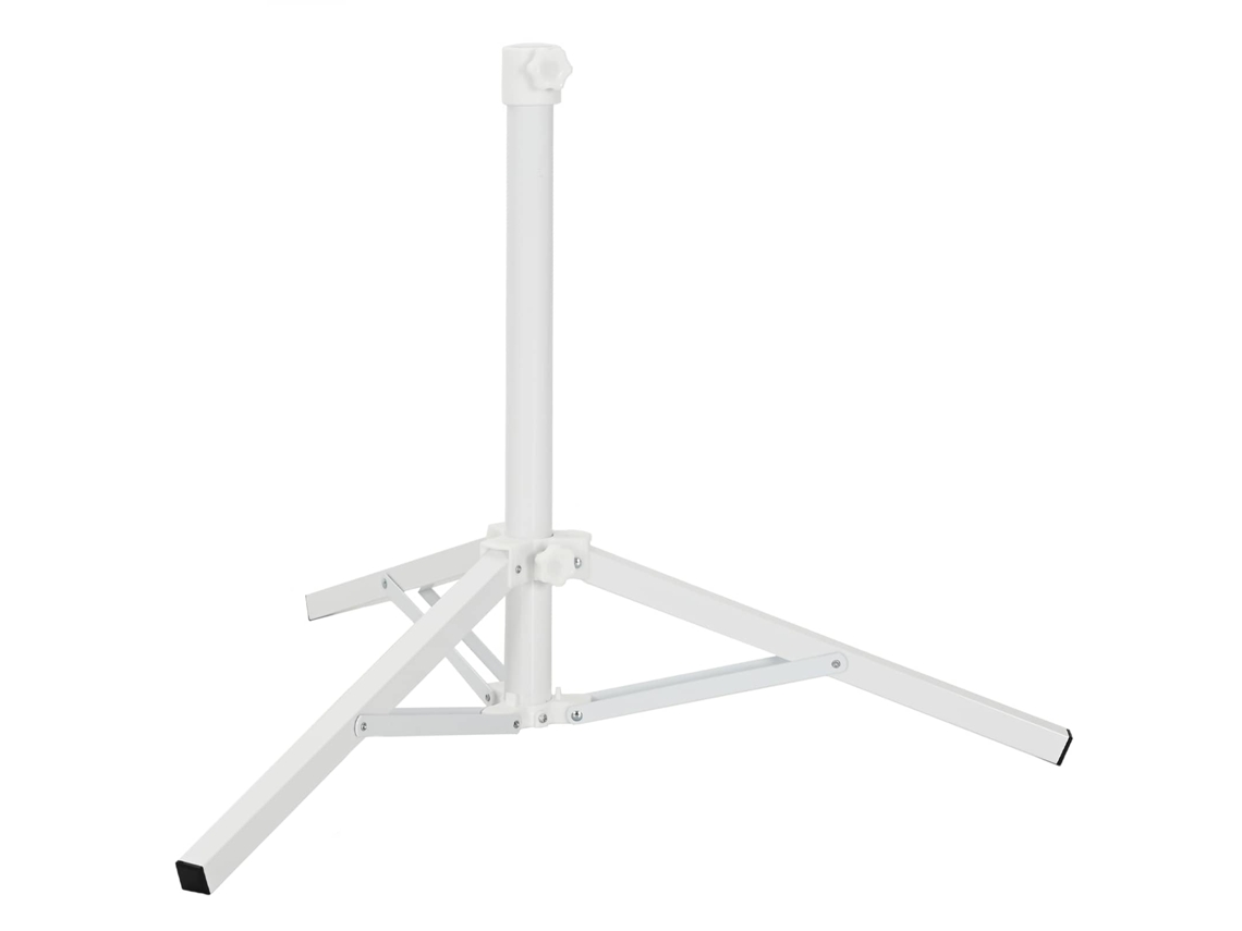 Conjunto 1 Suporte Para Poste De 25-32 Mm Vidaxl Branco Aço (59 X 59 X 54 Cm)