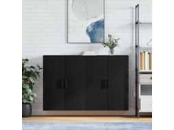 Vidaxl Armários De Parede 2 Pcs 69,5x34x90 Cm Preto