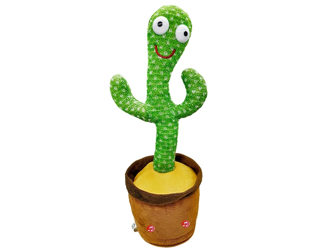 Bjww - Cacto de Pelúcia 32cm Dançante Cantante Gravador de Voz - Presente para Bebê