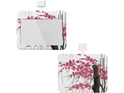 Porta Crachá De Identificação Com Cordão À Prova D Água, Com Estampa De Flor Cerejeira, Design Portátil Crachá De