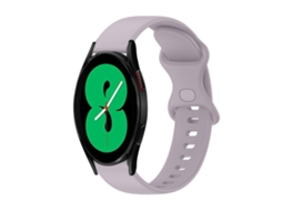 Pulseira De Silicone De Cor Sólida Com Fecho Borboleta Para Samsung Galaxy Watch4 (44 Mm X 20 Mm).