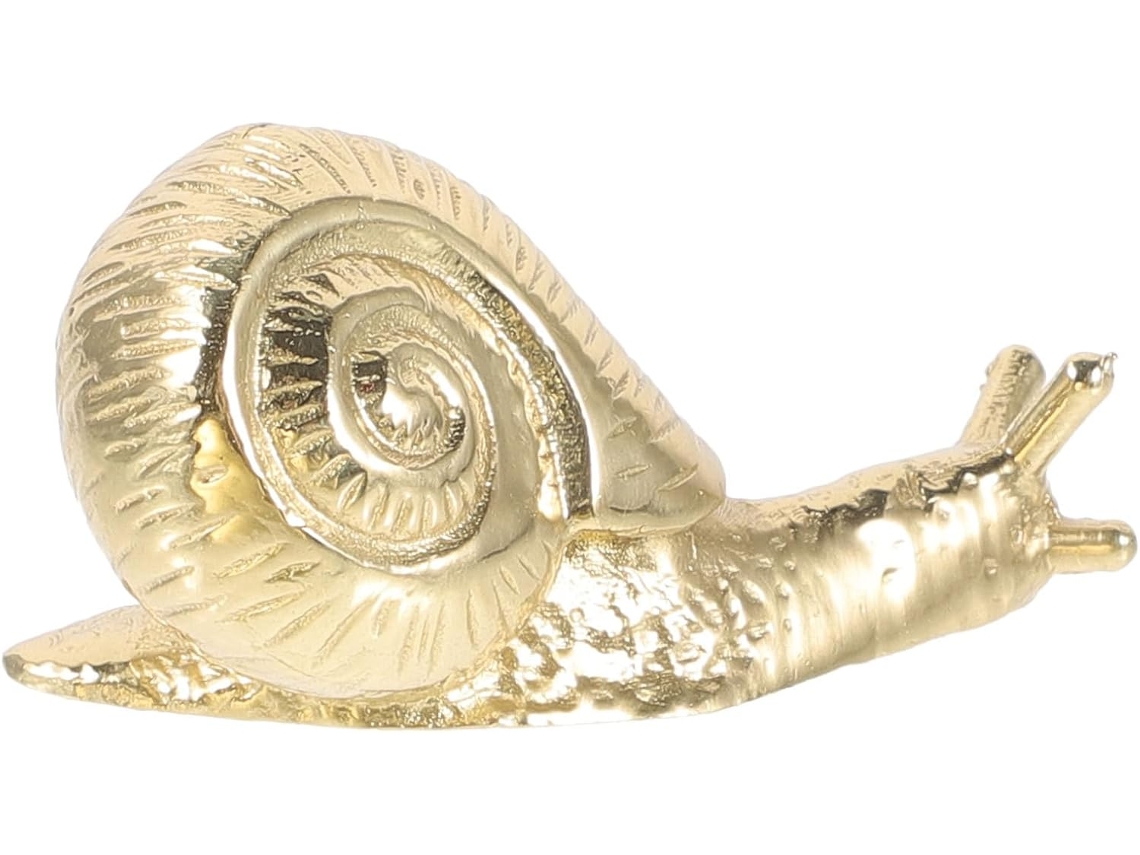 Puxador De Latão Para Móveis, 42x20x23 Cm, Cor Cobre Polido, Formato De Caracol.
