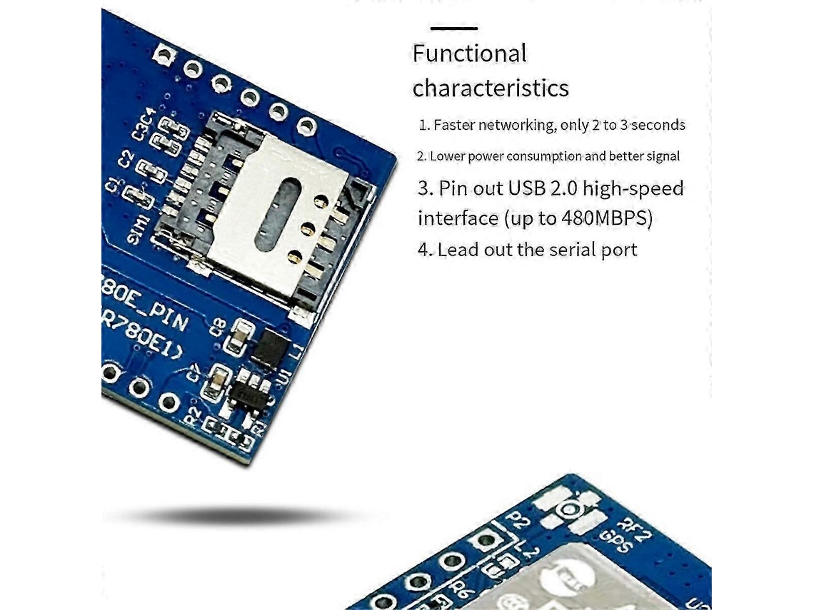 Módulo 4g Luat Air780e Módulo Netcom Completo Mini Iot Comunicação Serial Transmissão De Dados Módulo Dtu Multifuncional Aquaforge