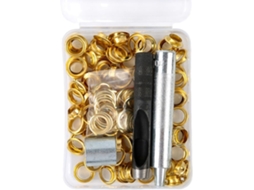 Kit Com 100 Ilhós De 6 Mm/8 Mm/10 Mm E Ferramenta Para Cintos Couro