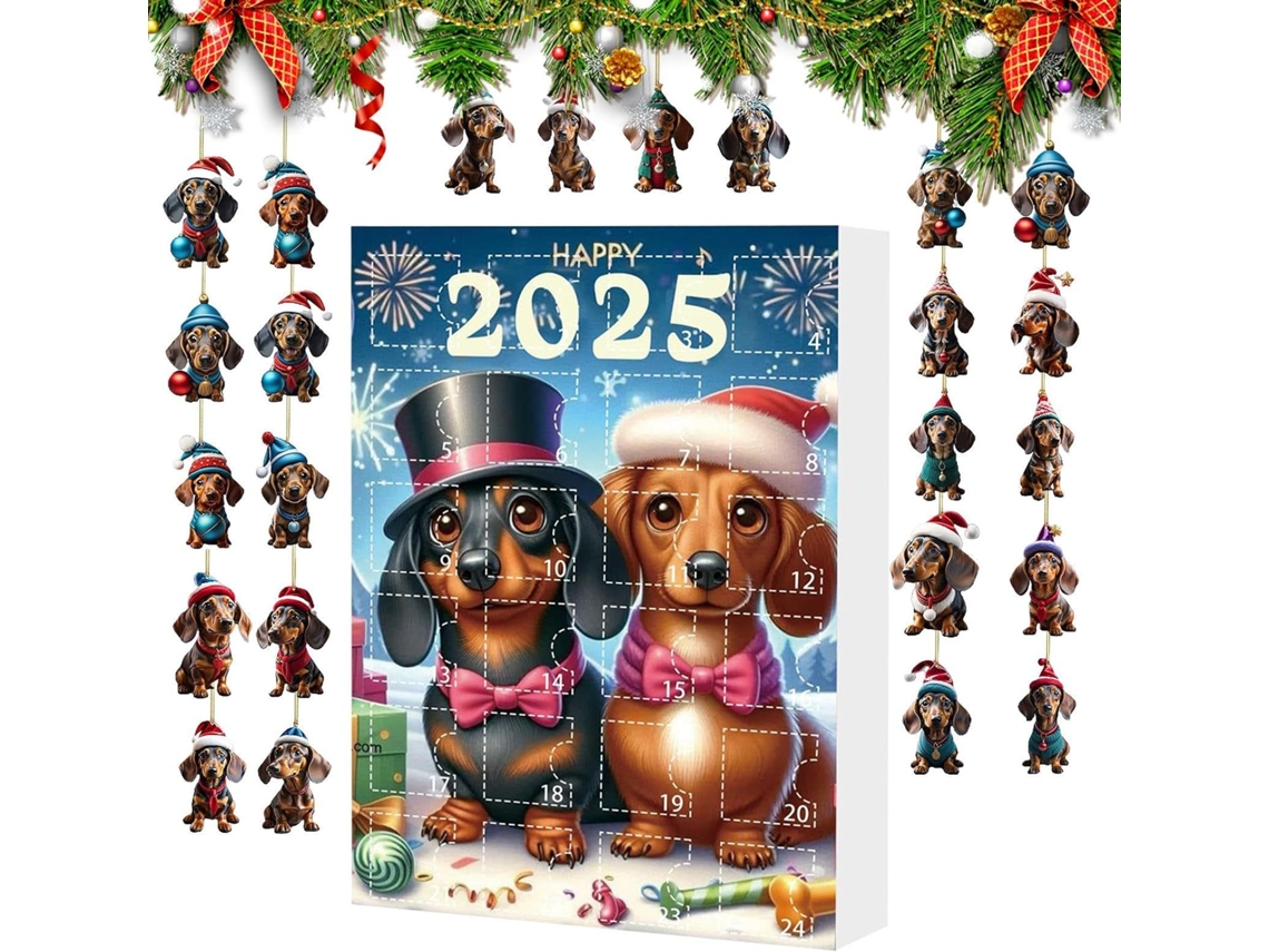 Calendário Do Advento Com Pingentes Decorativos Em Acrílico |
