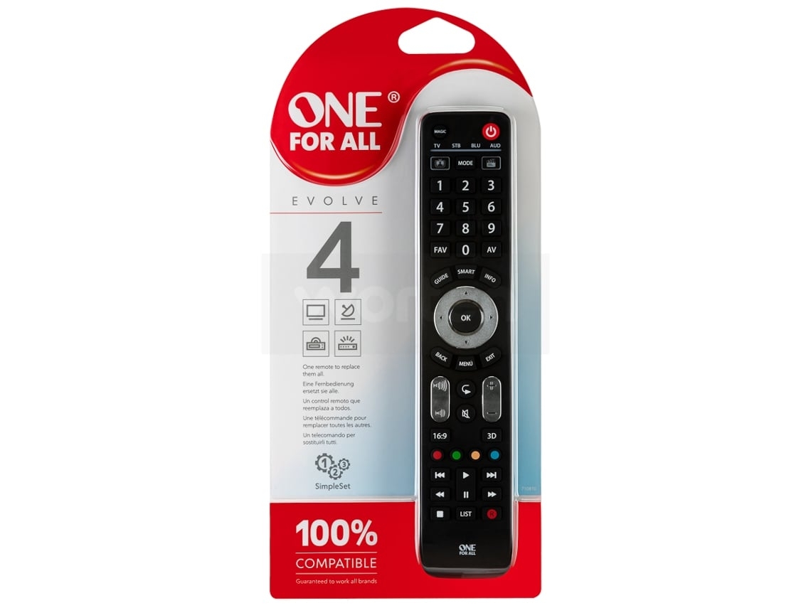 Comando ONE FOR ALL 4 EM 1 URC 7145 (Outlet Caixa Aberta - Universal)