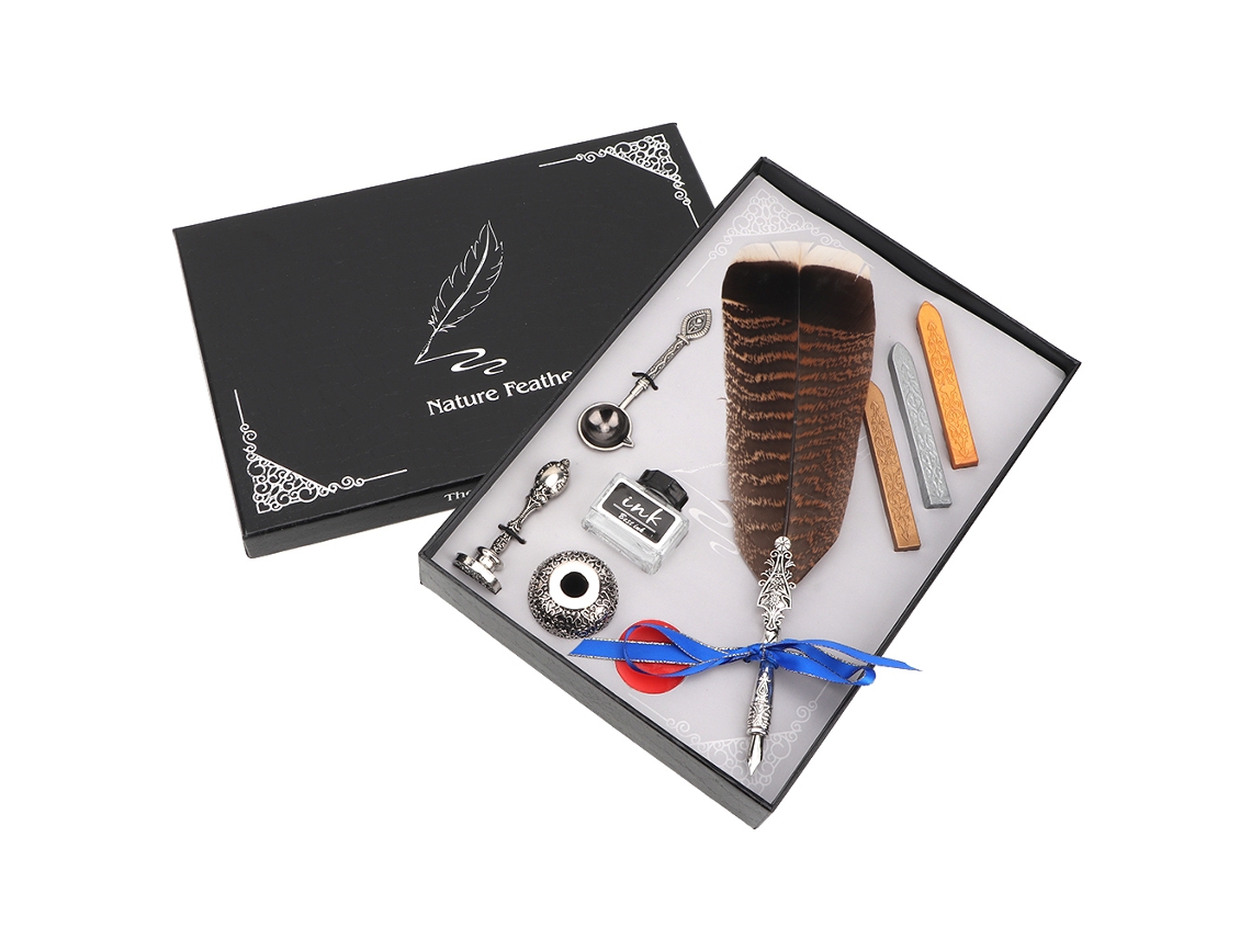 Definir Pluma Pluma De Ave Pluma Antigua Vintage Para Caligrafía Europea (7)