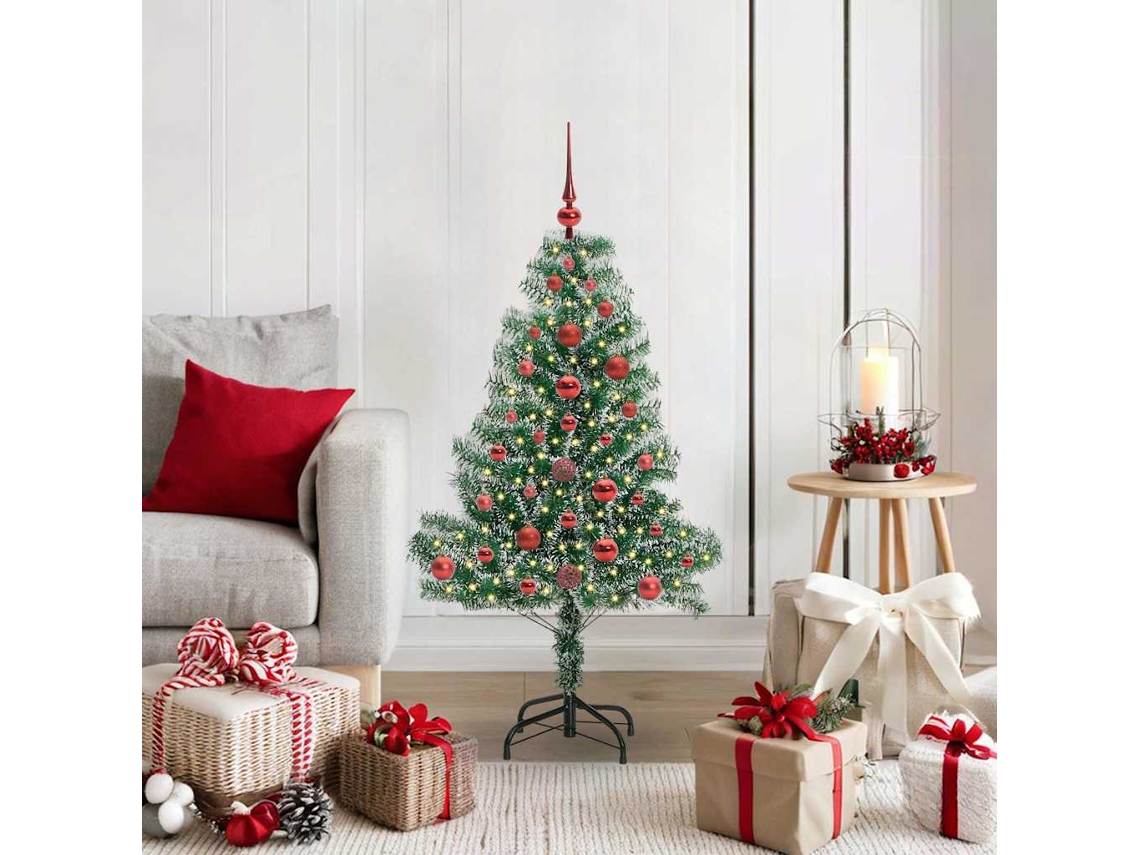 Vidaxl Árvore De Natal Artificial Coberta De Neve Com Luzes De Led