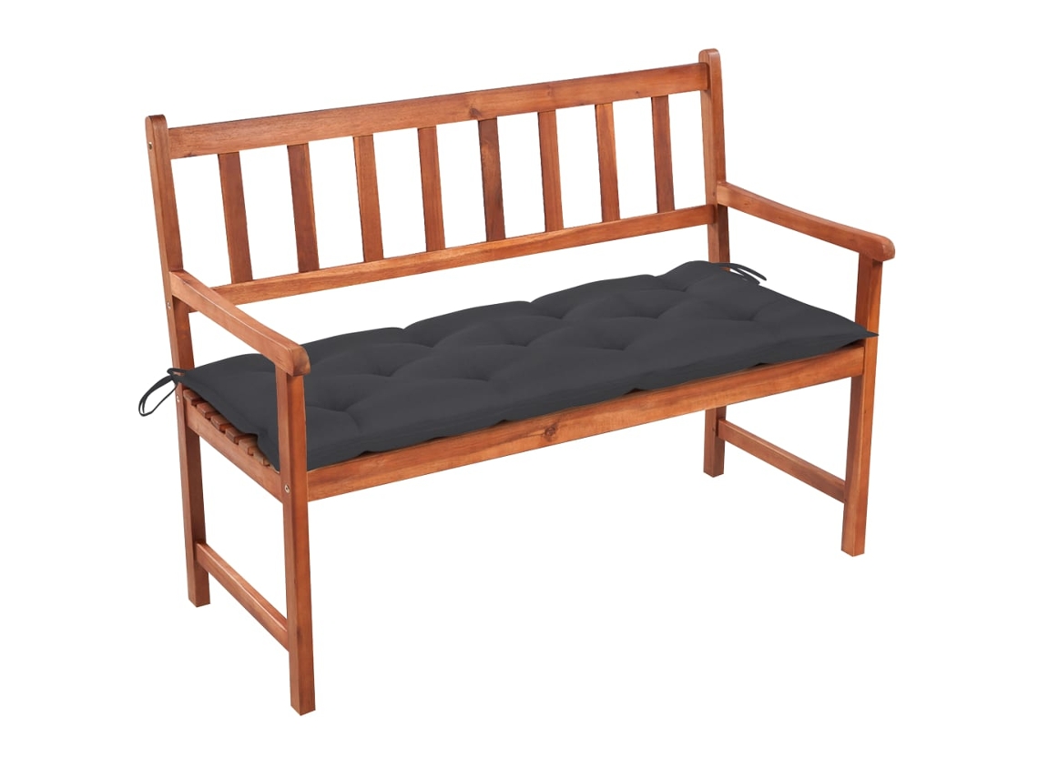 Garden Bench, Garden Benches Vidaxl Antracite Madeira De Acácia (120 X 50 X 7 Cm)