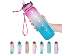 Garrafa De Água Esportiva De 1 Litro, Livre De Bpa, Com Canudo, Ideal Para Ciclismo, Camping, Ioga E Academia (grad.)