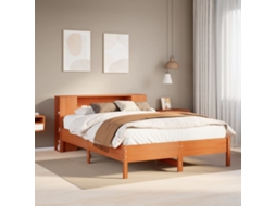 Vidaxl Cama Com Estante Sem Colchão 150x200 Cm Pinho Maciço