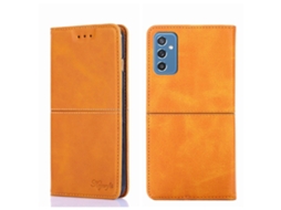 Capa De Couro Com Flip Horizontal Magnético Com Textura De Vaca Para Samsung Galaxy M52 5g