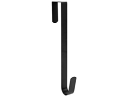 Nova Line suporte para Guirlanda de 15" para Porta da Frente Aço com Gancho Único Preto para Festivais