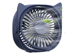 Ventilador Mesa Usb 3 Velocidades 360° Potente/silencioso Azul Yizhood