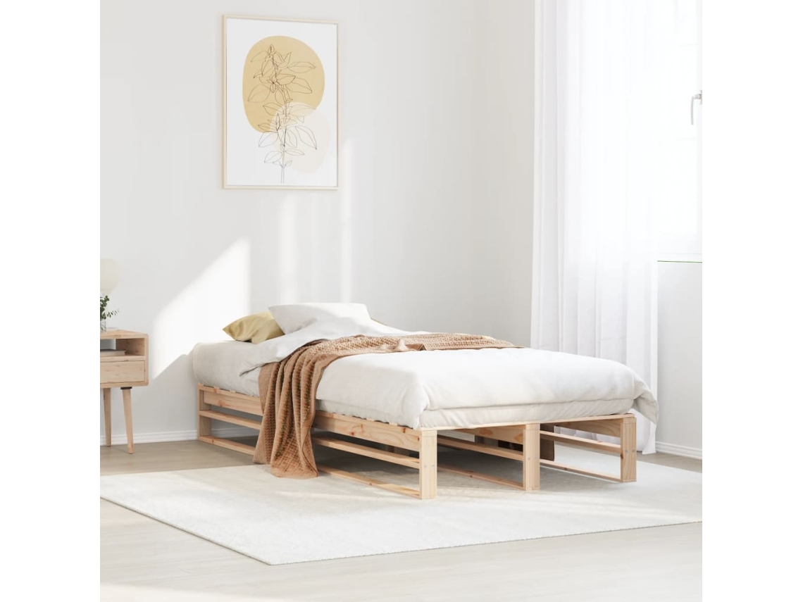 Vidaxl Cama Sem Colchão 90x190 Cm Madeira De Pinho Maciça