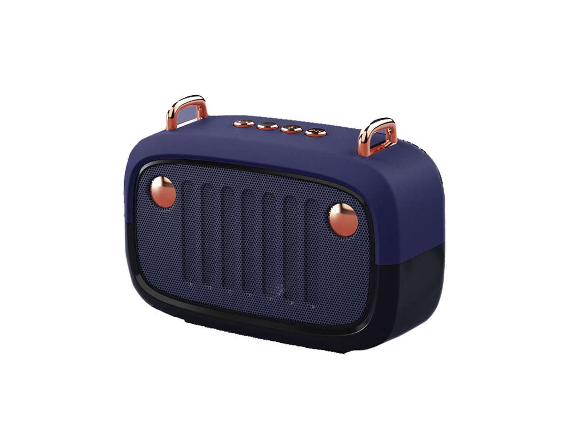 Mini Coluna  Bluetooth Ecelen com Som Surround Portátil   Tf Card e Usb Flash Driveazul