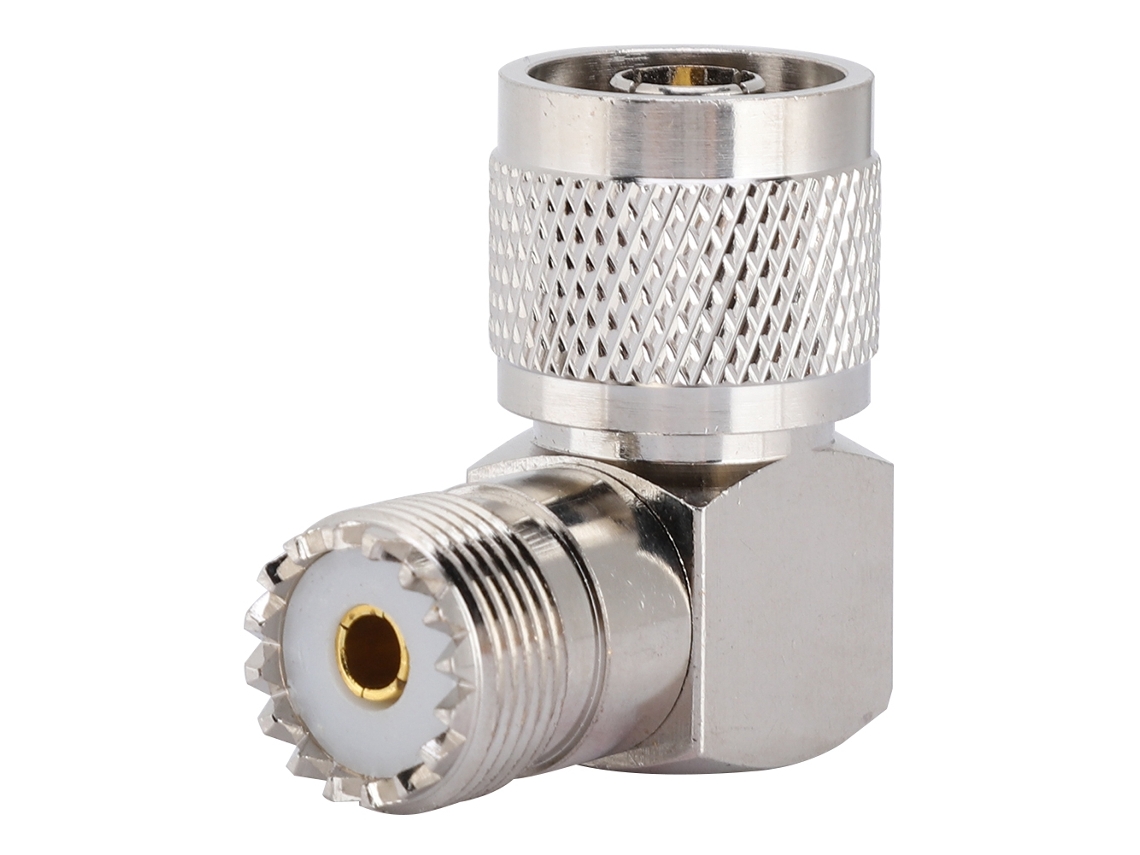 Adaptador Coaxial De Ângulo Retto N Macho Para M Fêmea Conector Uhf Para Antena