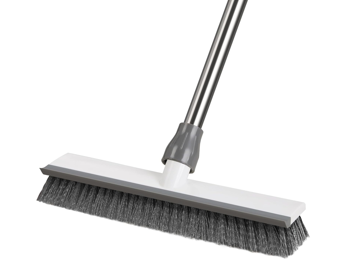2 En 1 Balai Brosse Sol, Long Manche 128cm, Intérieur