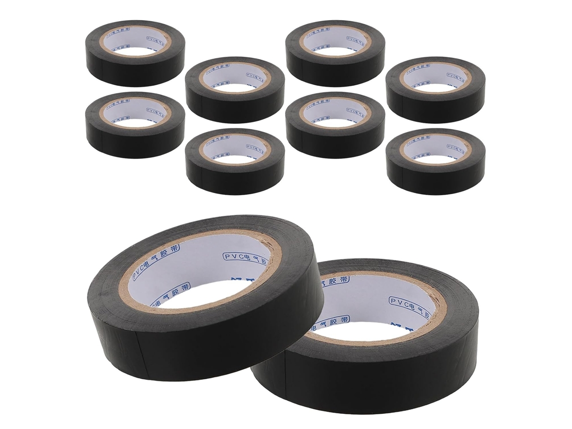 Fita Isolante Fina De Pvc Preta Nuobesty, 15m, 10 Unidades, Resistente Ao Calor, Para Fios Elétricos Automotivos E
