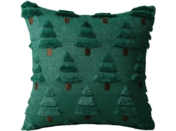 Capa De Almofada Natalina Com Bordado 3d |