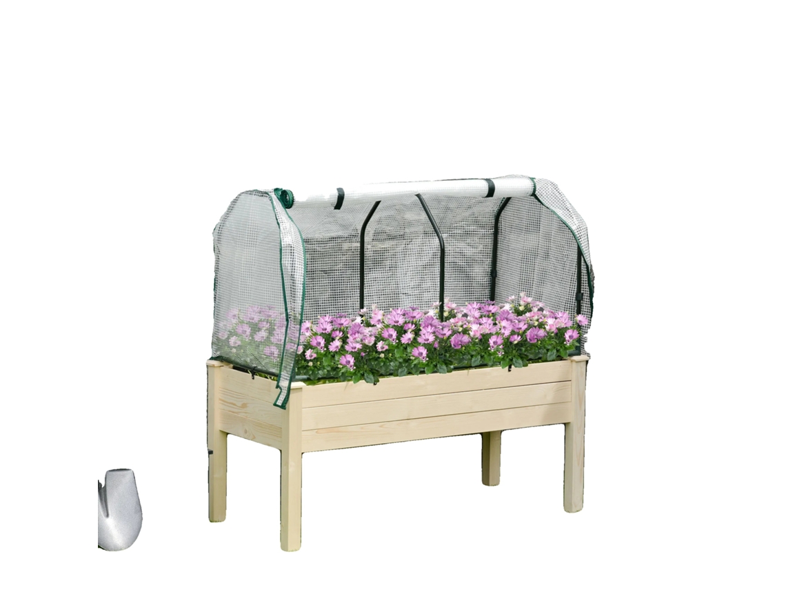 Jardim em Cama Elevada OEM, Madeira, 1,2x0,6x0,6 m, Compatível com Várias Verduras
