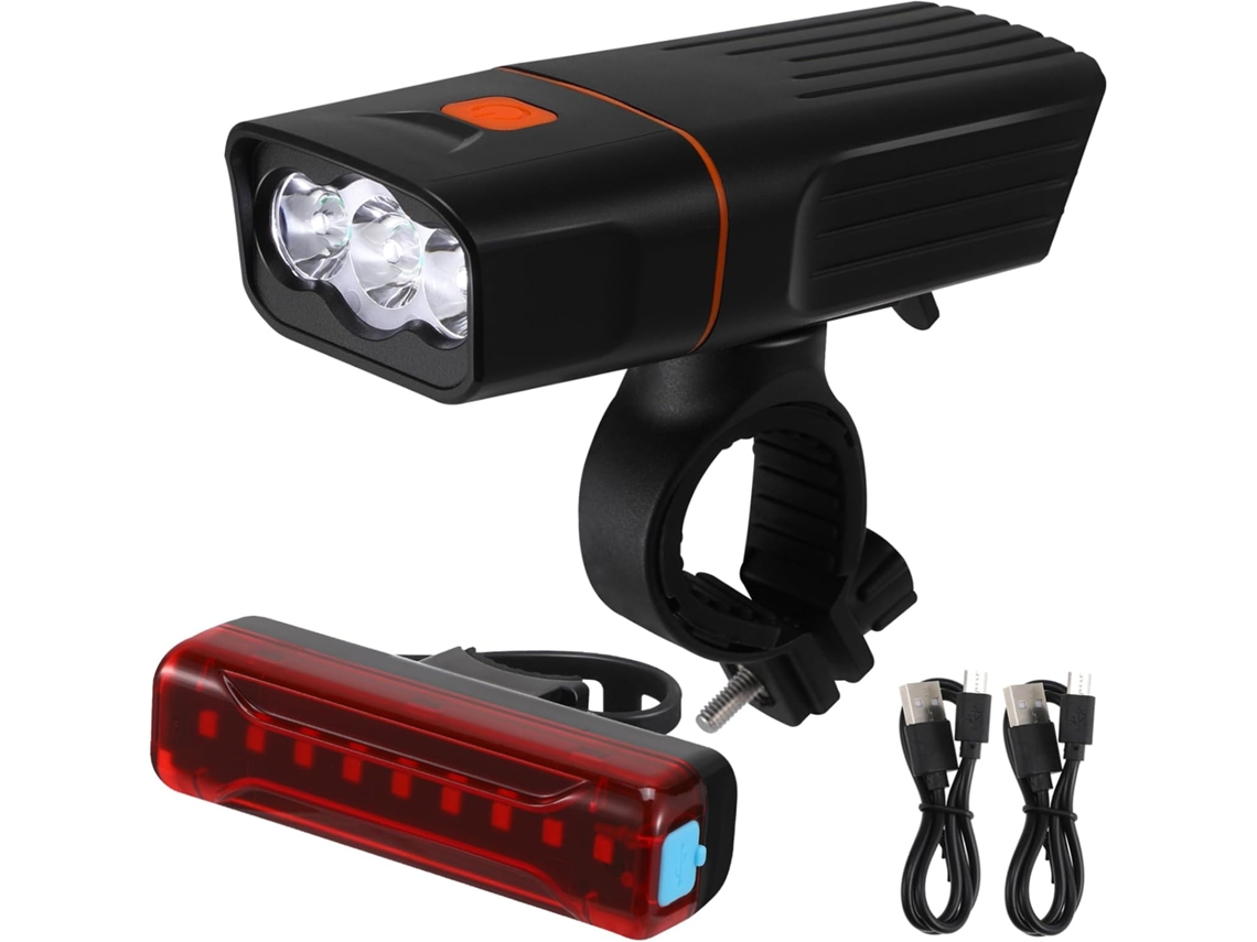 Farol De Bicicleta Led Recarregável, À Prova D'água, Para Ciclismo