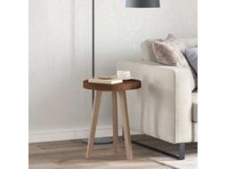 Vidaxl Tampo De Mesa Ø 40 X 4 Cm Redondo Madeira De Carvalho Sólido