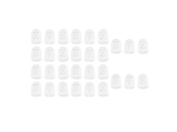 30 Proteções De Silicone Transparente Para Dedo De Guitarra Tamanho M