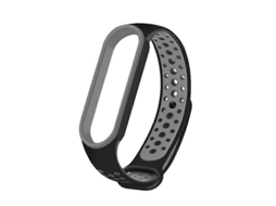Pulseira De Silicone Respirável Com Furos Para Xiaomi Mi Band 6 (ca8856) (verde Menta + Branco)