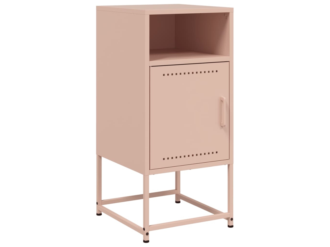 Mesa de Cabeceira 36x39x78 Cm Aço Rosa MAISON EXCLUSIVE