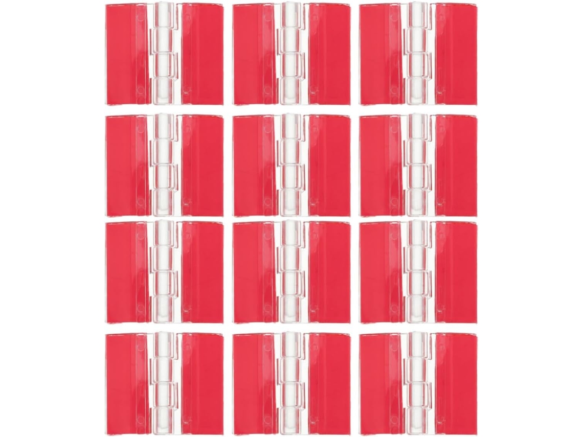 Conjunto De 12 Dobradiças Acrílicas Autoadesivas Pequenas, Estilo Piano, Para Armários, Tampas De Aquários E Artesanato