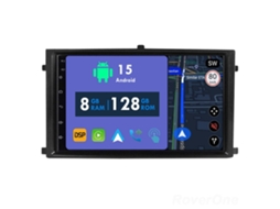 Auto Rádio Carro Bluetooth Autoradio 8GB RAM 128G ROM CarPlay Navegação GPS Ecrã Táctil RoverOne para Ssangyong Rexton 2007+  