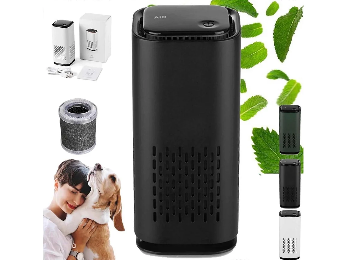 Purificador de ar para animais com filtro HEPA verdadeiro, compatível com odores e caspa de animais, cobre até 92 m², purificador silencioso.
