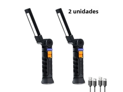 Lanterna Led Cob Recarregável Via Usb Com Bateria Integrada E Ímã. Mdug
