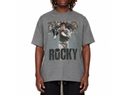 Rockinstone Rocky Movie Am Doing A Run Heather Graphite Adult T-shirt Size:m